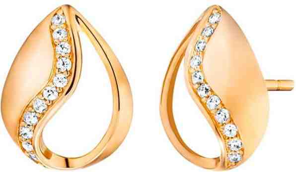 Engelsrufer Pozlacené stříbrné náušnice Slza z nebe se zirkony ERE-TEAR-ZI-STG + 2 měsíce na vrácení zboží