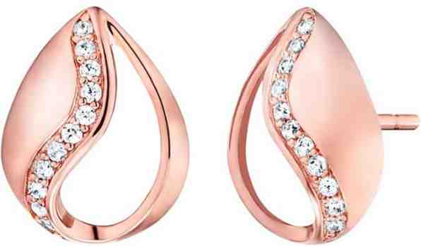 Engelsrufer Růžově zlacené stříbrné náušnice Slza z nebe se zirkony ERE-TEAR-ZI-STG + 2 měsíce na vrácení zboží