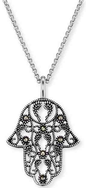 Engelsrufer Stříbrný náhrdelník Ruka Fatimy s markazity ERN-LILHAND-MA + 2 měsíce na vrácení zboží