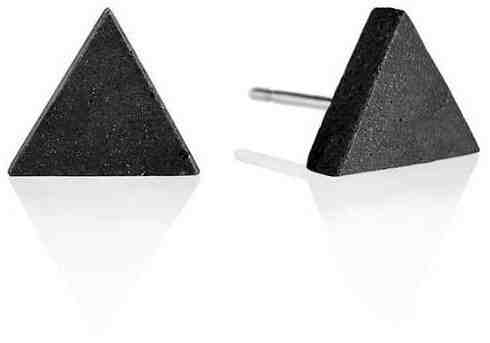Gravelli Peckové náušnice z betonu Triangle GJEWNAA003UN + 2 měsíce na vrácení zboží