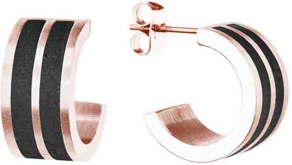 Gravelli Kruhové ocelové náušnice s betonem Fusion GJEWRGA101UN + 2 měsíce na vrácení zboží