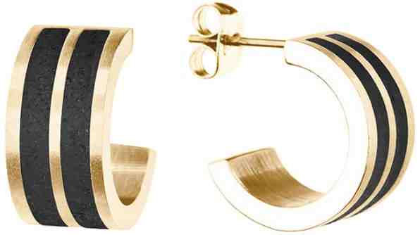 Gravelli Kruhové ocelové náušnice s betonem Fusion GJEWYGA101UN + 2 měsíce na vrácení zboží