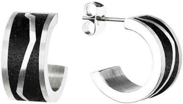 Gravelli Kruhové ocelové náušnice s betonem Split GJEWSSA102UN + 2 měsíce na vrácení zboží