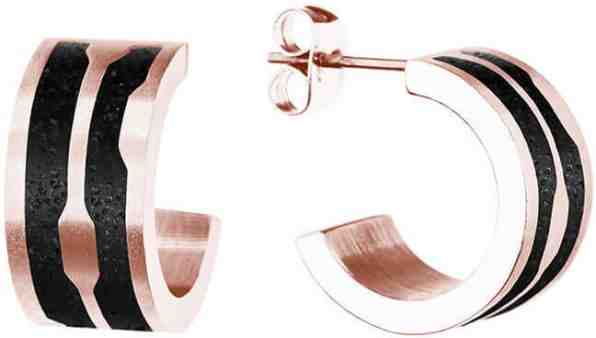 Gravelli Kruhové ocelové náušnice s betonem Split GJEWRGA104UN + 2 měsíce na vrácení zboží