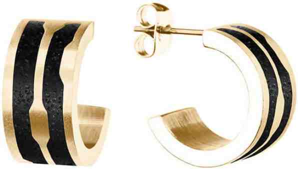 Gravelli Kruhové ocelové náušnice s betonem Split GJEWYGA104UN + 2 měsíce na vrácení zboží