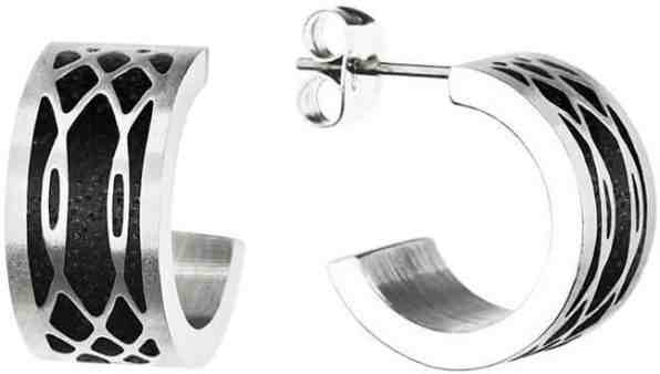 Gravelli Kruhové ocelové náušnice s betonem Merge GJEWSSA105UN + 2 měsíce na vrácení zboží