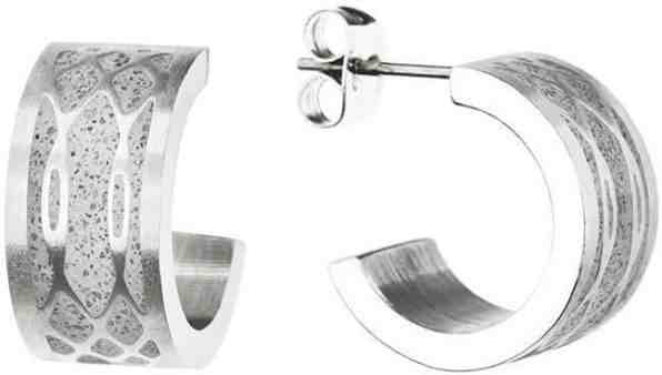 Gravelli Kruhové ocelové náušnice s betonem Merge GJEWSSG105UN + 2 měsíce na vrácení zboží