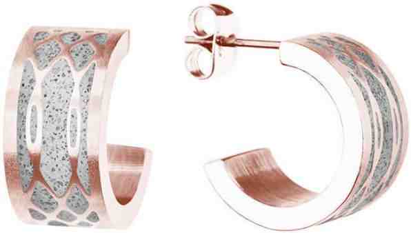 Gravelli Kruhové ocelové náušnice s betonem Merge GJEWRGG105UN + 2 měsíce na vrácení zboží