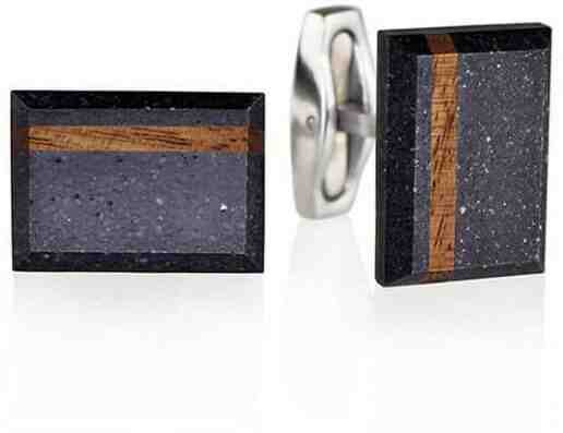 Gravelli Manžetové knoflíčky z betonu a dřeva Falcon Wood GJCMWOA004UN + 2 měsíce na vrácení zboží