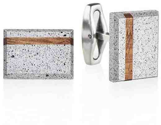 Gravelli Manžetové knoflíčky z betonu a dřeva Falcon Wood GJCMWOG004UN + 2 měsíce na vrácení zboží