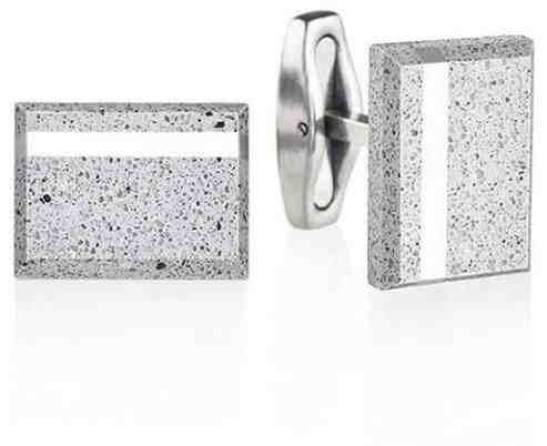 Gravelli Manžetové knoflíčky z betonu a oceli Falcon Steel GJCMSSG004UN + 2 měsíce na vrácení zboží