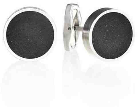 Gravelli Manžetové knoflíčky z betonu a oceli Round GJCMSSA002UN + 2 měsíce na vrácení zboží