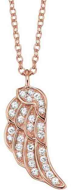 Engelsrufer Růžově zlacený stříbrný náhrdelník Křídlo se zirkony ERN-LILWING-Z-R + 2 měsíce na vrácení zboží