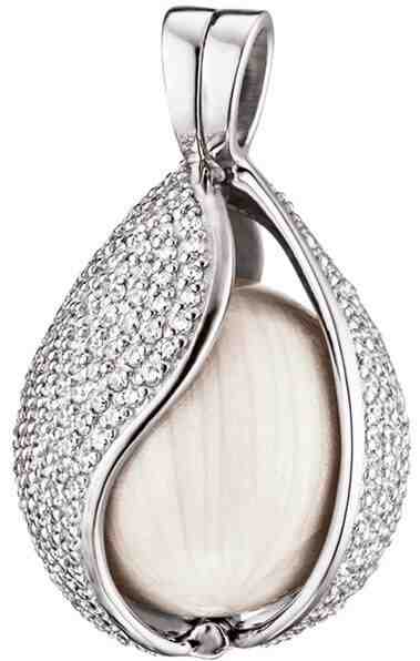 Engelsrufer Stříbrný přívěsek Andělský zvonek Slza z nebe s bílou rolničkou a zirkony ERP-20-TEARBIZ + 2 měsíce na vrácení zboží