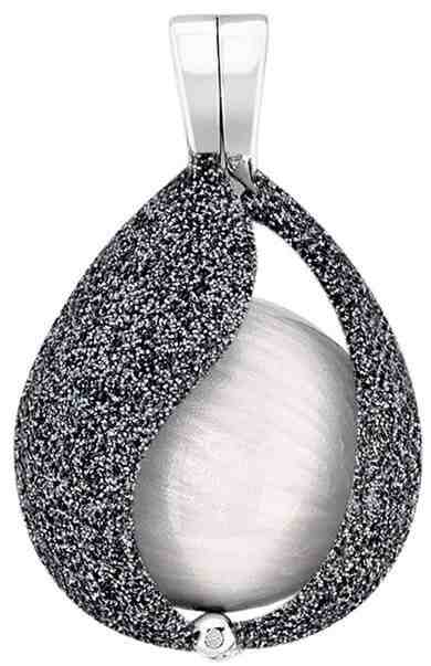 Engelsrufer Přívěsek Andělský zvonek Slza z nebe s bílou rolničkou a šedým pískováním ERP-20-TEARSTGR + 2 měsíce na vrácení zboží