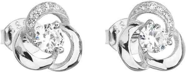 Evolution Group Stříbrné náušnice se zirkonem 11006.1 + 2 měsíce na vrácení zboží