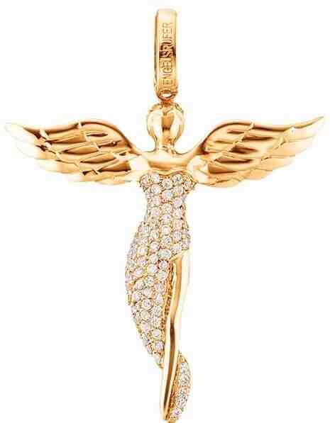 Engelsrufer Pozlacený stříbrný přívěsek Anděl se zirkony ERP-ANGEL-G 2,6 cm + 2 měsíce na vrácení zboží
