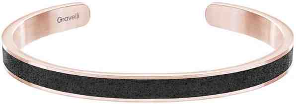 Gravelli Pevný ocelový náramek s betonem Fusion Thin bronzová/antracitová GJBWRGA101UN + 2 měsíce na vrácení zboží
