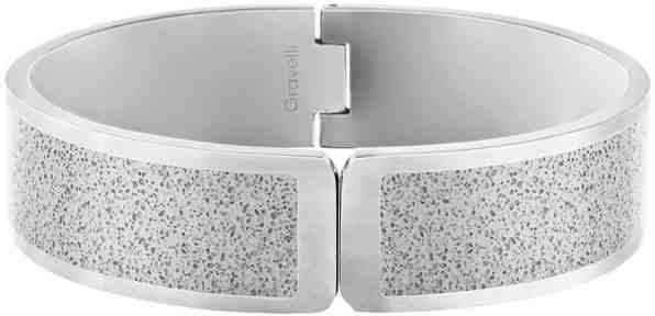 Gravelli Pevný otvírací náramek z oceli s betonem Fusion Hinged ocelová/šedá GJBWSSG111UN + 2 měsíce na vrácení zboží
