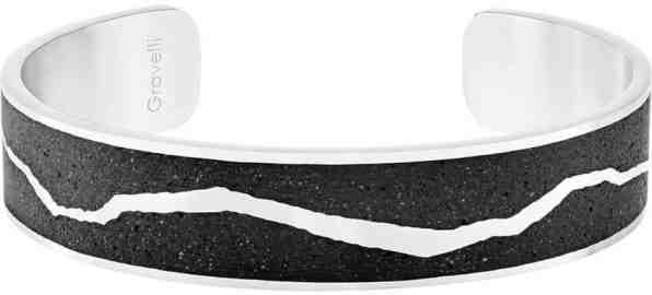 Gravelli Pevný ocelový náramek s betonem Split ocelová/atracitová GJBWSSA102UN + 2 měsíce na vrácení zboží