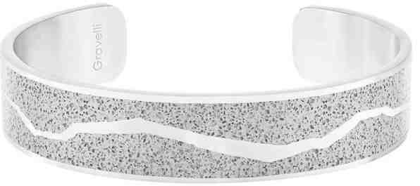 Gravelli Pevný ocelový náramek s betonem Split ocelová/šedá GJBWSSG102UN + 2 měsíce na vrácení zboží