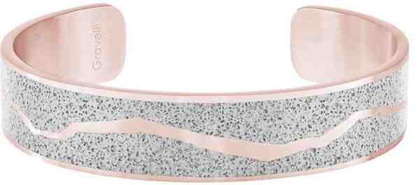 Gravelli Pevný ocelový náramek s betonem Split bronzová/šedá GJBWRGG102UN + 2 měsíce na vrácení zboží