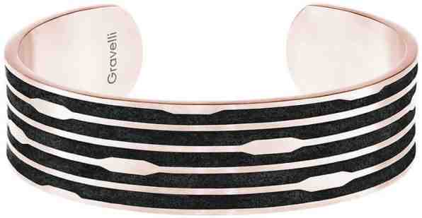 Gravelli Pevný ocelový náramek s betonem Flow bronzová/atracitová GJBWRGA104UN + 2 měsíce na vrácení zboží