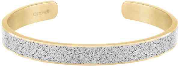 Gravelli Pevný ocelový náramek s betonem Fusion Bold zlatá/šedá GJBMYGG101UN + 2 měsíce na vrácení zboží