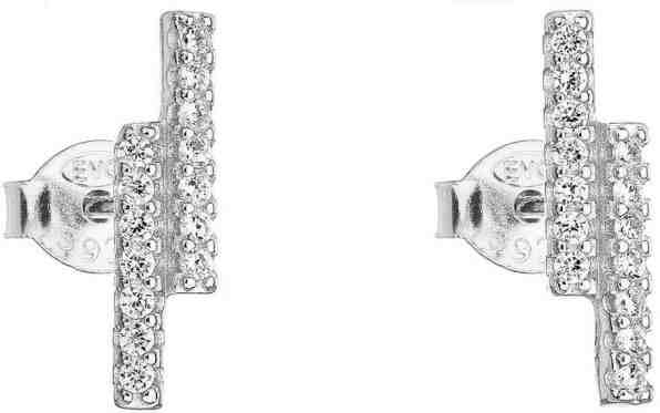 Evolution Group Stříbrné náušnice se zirkonem 11052.1 + 2 měsíce na vrácení zboží