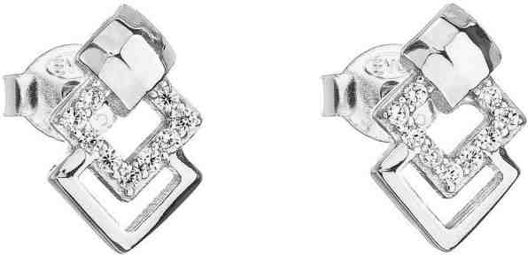 Evolution Group Stříbrné náušnice se zirkonem 11015.1 + 2 měsíce na vrácení zboží