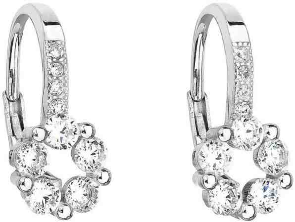 Evolution Group Stříbrné náušnice se zirkonem v bílé barvě 11190.1 + 2 měsíce na vrácení zboží