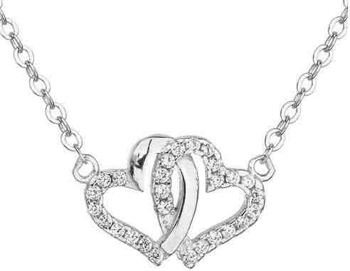 Evolution Group Stříbrný náhrdelník bílé srdce 12006.1 + 2 měsíce na vrácení zboží