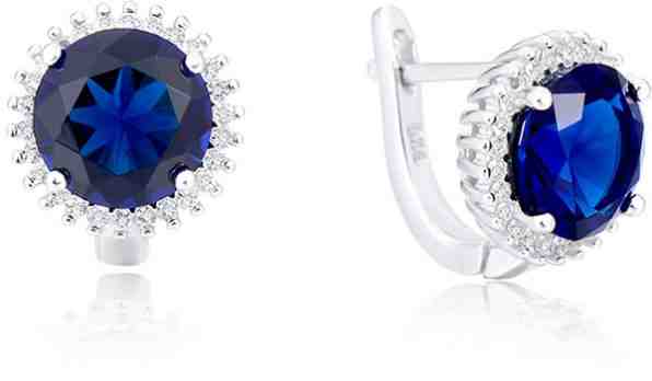 Beneto Stříbrné třpytivé náušnice AGU1203 + 2 měsíce na vrácení zboží