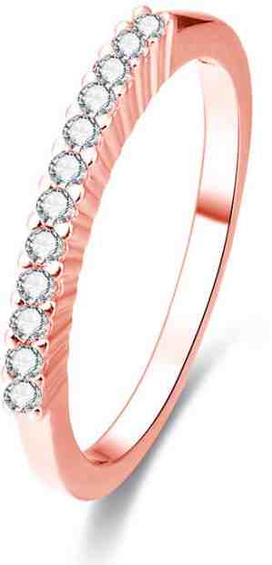 Beneto Růžově pozlacený stříbrný prsten s krystaly AGG188 60 mm + 2 měsíce na vrácení zboží