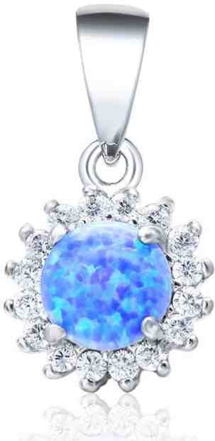 Beneto Stříbrný přívěsek s opalizujícím krystalem AGH98 + 2 měsíce na vrácení zboží