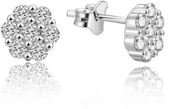 Beneto Stříbrné náušnice kytičky AGUP1189 + 2 měsíce na vrácení zboží