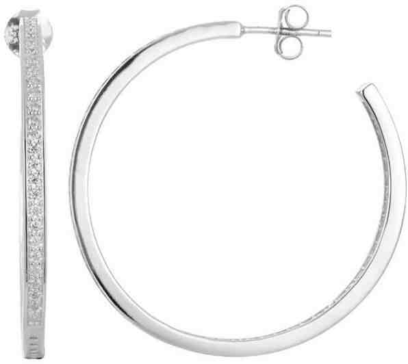 Beneto Kruhové stříbrné náušnice AGUP1177 + 2 měsíce na vrácení zboží