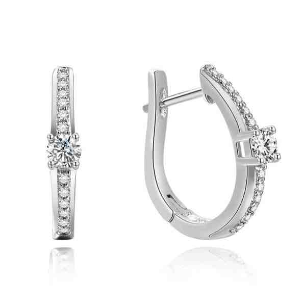 Beneto Kruhové stříbrné náušnice AGUC185 + 2 měsíce na vrácení zboží