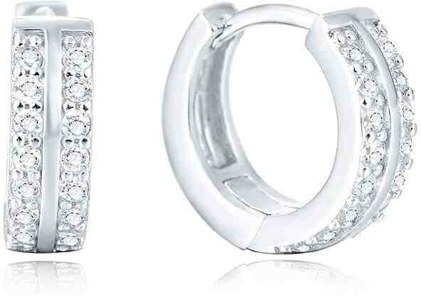 Beneto Kruhové stříbrné náušnice AGU1151 + 2 měsíce na vrácení zboží