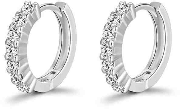 Beneto Kruhové stříbrné náušnice AGU1152 + 2 měsíce na vrácení zboží