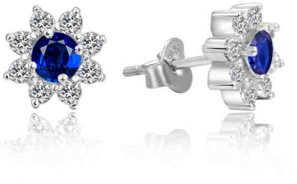 Beneto Stříbrné náušnice kytičky AGUP1171 + 2 měsíce na vrácení zboží