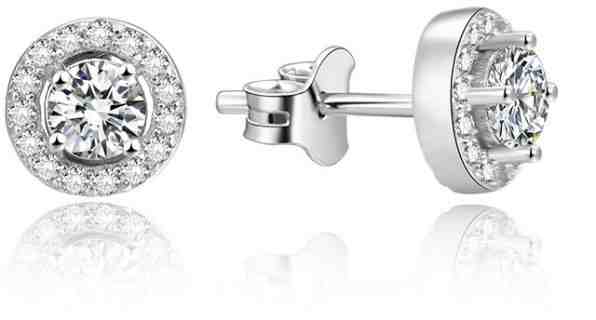 Beneto Stříbrné náušnice pecky AGUP1191/7 + 2 měsíce na vrácení zboží