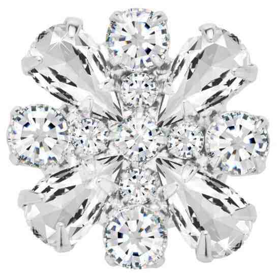 Preciosa Magnetická brož s čirými krystaly Freesia 2268 00 + 2 měsíce na vrácení zboží