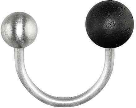 Gravelli Otevřený prsten z oceli s betonovou kuličkou Twins GJRUSSA007UN + 2 měsíce na vrácení zboží