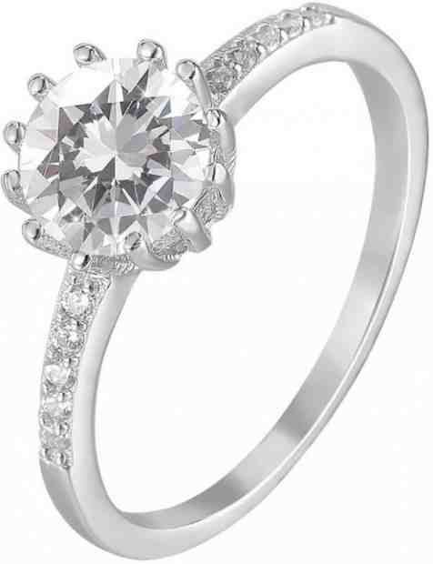 Beneto Stříbrný prsten s krystaly AGG206 52 mm + 2 měsíce na vrácení zboží