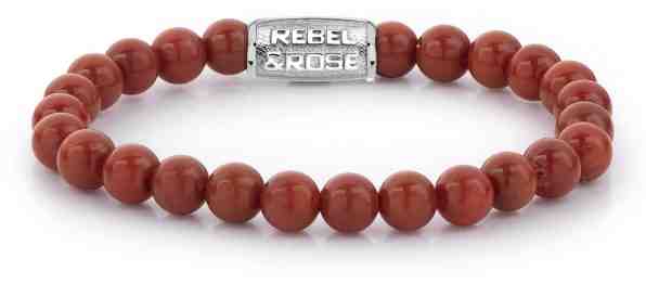 Rebel&Rose Korálkový náramek Red Coral RR-60039-S 15 cm - XS + 2 měsíce na vrácení zboží