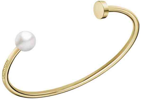 Calvin Klein Pozlacený otevřený náramek Bubbly KJ9RJF1401 6,2 x 4,9 cm - M + 2 měsíce na vrácení zboží