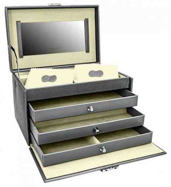 Friedrich Lederwaren Šperkovnice šedá/smetanová Jolie 23256-91 + 2 měsíce na vrácení zboží