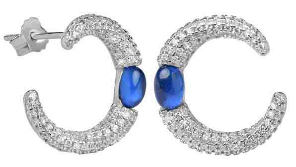 Silver Cat Módní stříbrný náušnice se zirkony SC308 + 2 měsíce na vrácení zboží