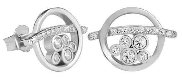 Silver Cat Stříbrné náušnice se zirkony SC317 + 2 měsíce na vrácení zboží